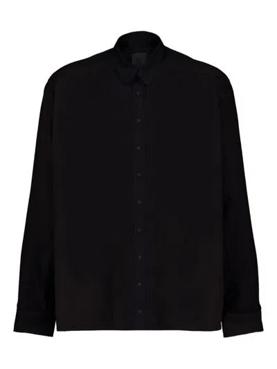 Givenchy Long-sleeved Denim Shirt In Black