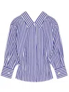 Givenchy Long Sleeve Striped Shirt Buttoned Cuffs Collar In Blu