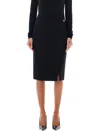 Givenchy Skirt In Wool With 4g Detail In Black