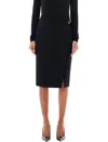 Givenchy Skirt In Wool With 4g Detail In Black