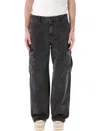GIVENCHY LOW-RISE BLACK CARGO PANTS FOR MEN