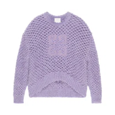 Pre-owned Givenchy Low Shoulders Crewneck Sweater 'lavender' | Purple | Women's Size L
