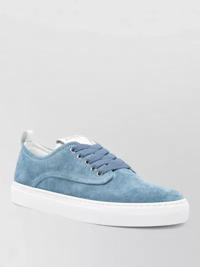 Givenchy Low Sneakers Round Toe Suede Rubber Sole In Blue