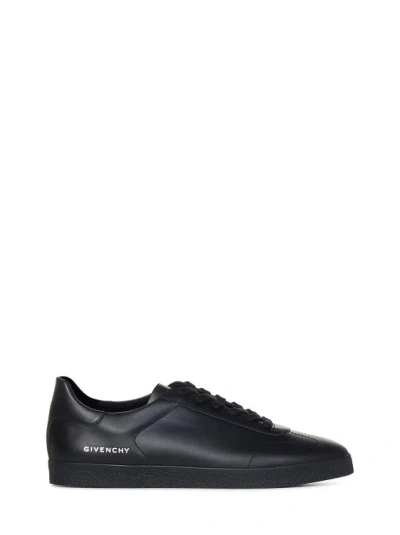 GIVENCHY LOW-TOP BLACK CALF LEATHER SNEAKERS
