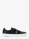 Givenchy Calfskin Leather Sneakers With Printed Logo And Contrasting Sole In Black