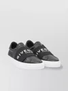 Givenchy Calfskin Leather Sneakers With Printed Logo And Contrasting Sole In Black