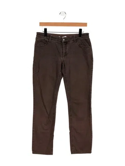 Pre-owned Givenchy Low-rise Straight Leg Jeans In Brown