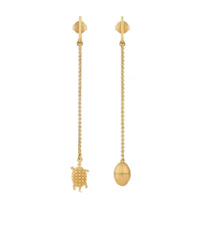 Givenchy Lucky Charms Asymmetric Earrings In Metal In Gold