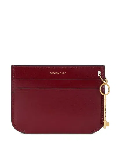 Givenchy Lucky Charms Card Holder In Box Leather In Red