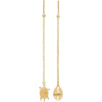 Givenchy Lucky Charms アシンメトリー ピアス In Gold