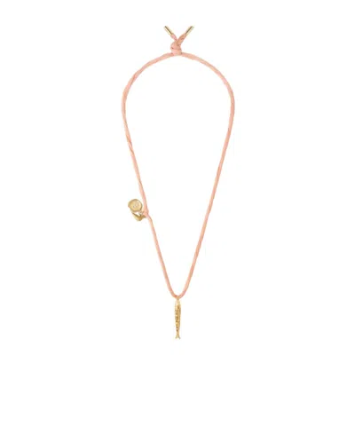Givenchy Lucky Charms Necklace In Silk And Metal In Burgundy