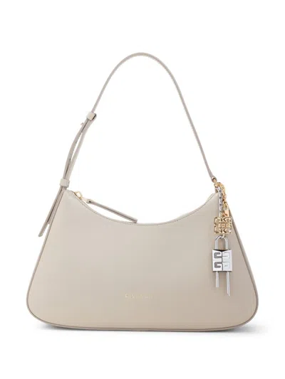 Givenchy Womens Natural Beige Lucky Lock Small Leather Shoulder Bag