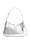 Givenchy Small Lucky Lock Metallic Shoulder Bag In Silver