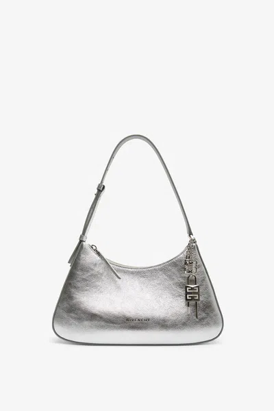 Givenchy Lucky Lock Small Siver Shoulder Bag In Neutral