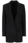 Givenchy Black Single-breasted Jacket With Lurex Stripes In Black