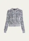 Givenchy Cardigan In 4g Tweed With 4g Detail In Navy