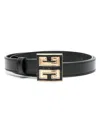 Givenchy 4g Liquid Reversible Leather Belt In Black