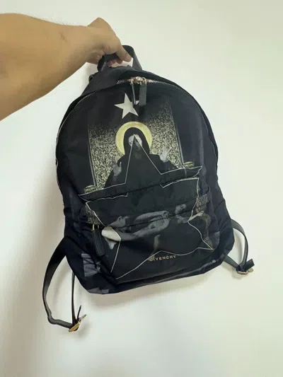 Pre-owned Givenchy Madonna Series Fabric Backpack -dmc In Black