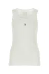 Givenchy White Stretch Cotton Tank Top