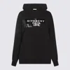 Givenchy Hooded Cotton Sweatshirt Featuring Kangaroo Pocket In Black