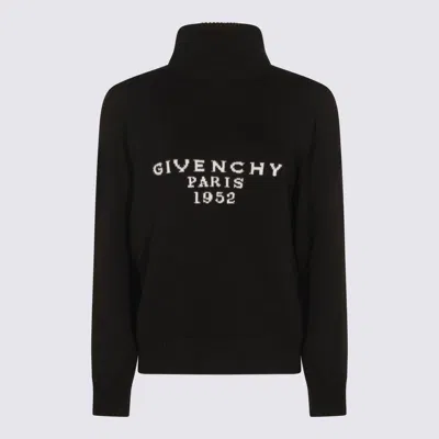Givenchy Turtleneck Logo Wool-cashmere Sweater In Animal Print