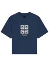 Givenchy New Studio Fit Oversize Logo Graphic T-shirt In Blue