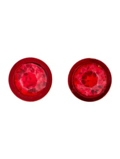 Pre-owned Givenchy Magnetic Stud Earrings In Red