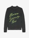 Givenchy Mohair Blend Crew Neck Sweater With Graphic Print In Black