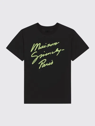 Givenchy Maison Printed Cotton T-shirt In Black