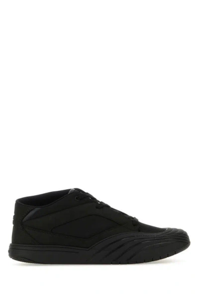 Givenchy Logo-debossed Suede And Leather-trimmed Canvas Sneakers In Black