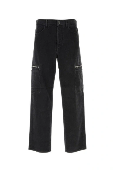 Givenchy Man Black Stretch Denim Cargo Jeans