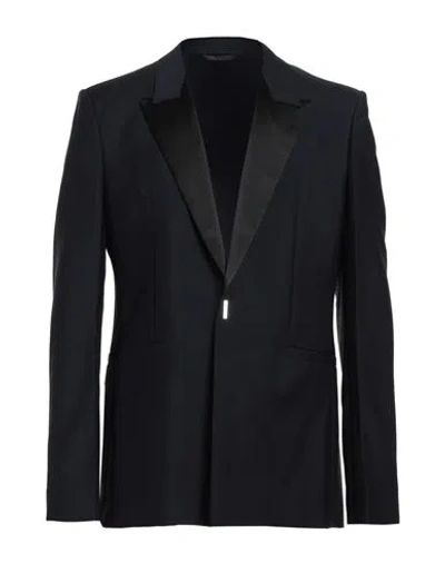 Givenchy Man Blazer Midnight Blue Size 40 Wool, Mohair Wool In Black