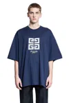 Givenchy New Studio Fit Oversize Logo Graphic T-shirt In Blue