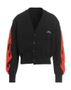 Givenchy Man Cardigan Black Size 3xl Cotton, Polyamide