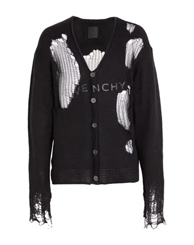 Givenchy Man Cardigan Black Size Xl Cotton, Wool, Polyamide