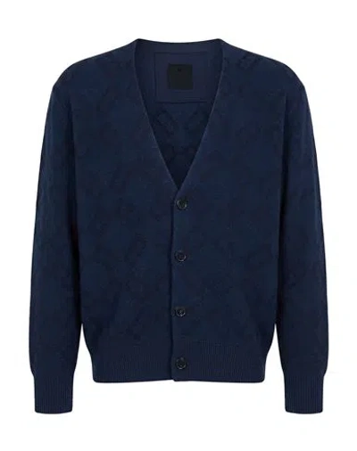 Givenchy Man Cardigan Blue Size S Wool, Polyamide