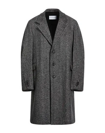Givenchy Man Coat Charcoal Size 38 Wool, Polyamide In Gray