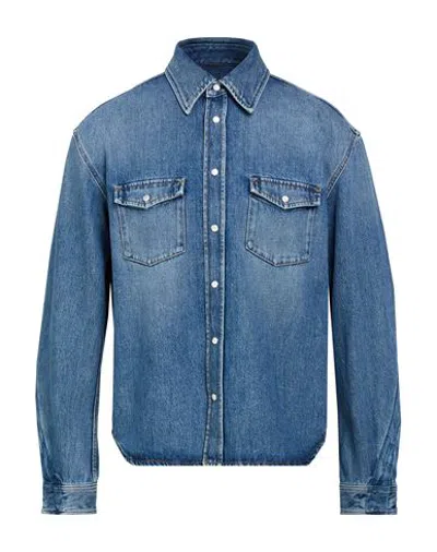 Givenchy Man Denim Shirt Blue Size S Cotton