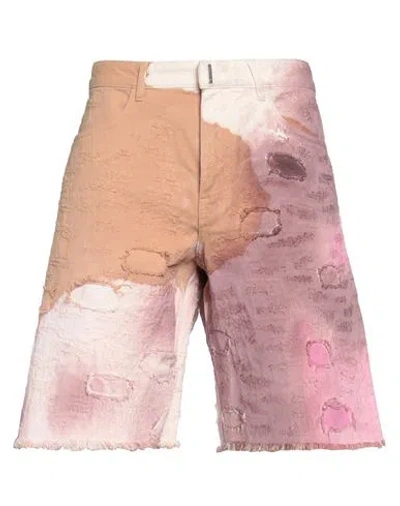 Givenchy Man Denim Shorts Camel Size 32 Cotton In Beige