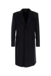Givenchy Blue Single-breasted Long Coat In Multicolor