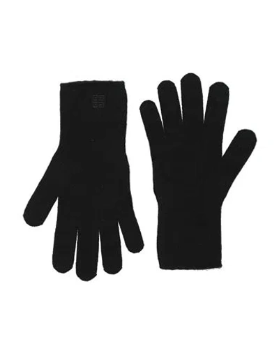 Givenchy Man Gloves Black Size Onesize Wool In Black