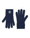 Givenchy Man Gloves Blue Size Onesize Wool, Cashmere In Blue