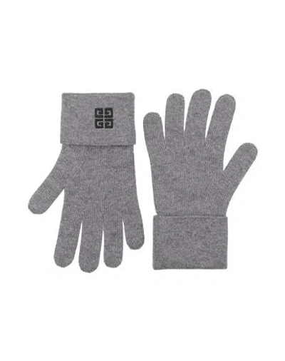 Givenchy Man Gloves Grey Size Onesize Wool, Cashmere
