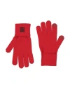 Givenchy Man Gloves Red Size Onesize Wool