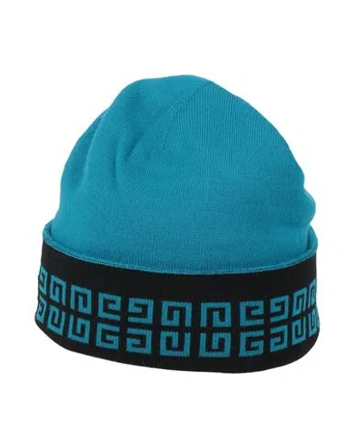 Givenchy Man Hat Azure Size Onesize Wool In Blue