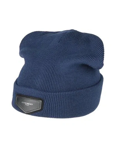 Givenchy Man Hat Navy Size Onesize Wool, Acrylic In Blue
