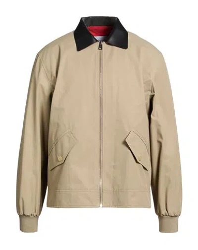 Givenchy Man Jacket Khaki Size 38 Cotton, Polyamide In Neutral