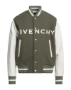 Givenchy Man Jacket Military Green Size 38 Calfskin, Wool, Polyamide
