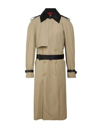 Givenchy Man Overcoat & Trench Coat Taupe Size 38 Cotton, Polyamide, Lambskin In Gray