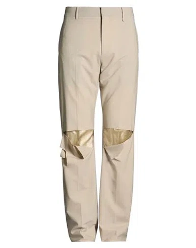 Givenchy Man Pants Beige Size 36 Wool, Polyamide, Elastane In Brown
